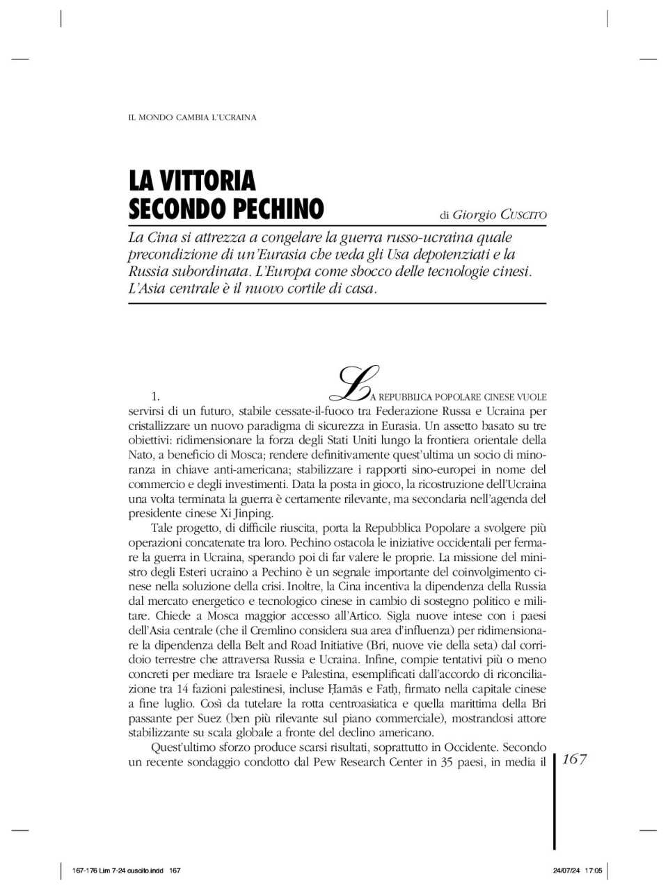 La vittoria secondo Pechino